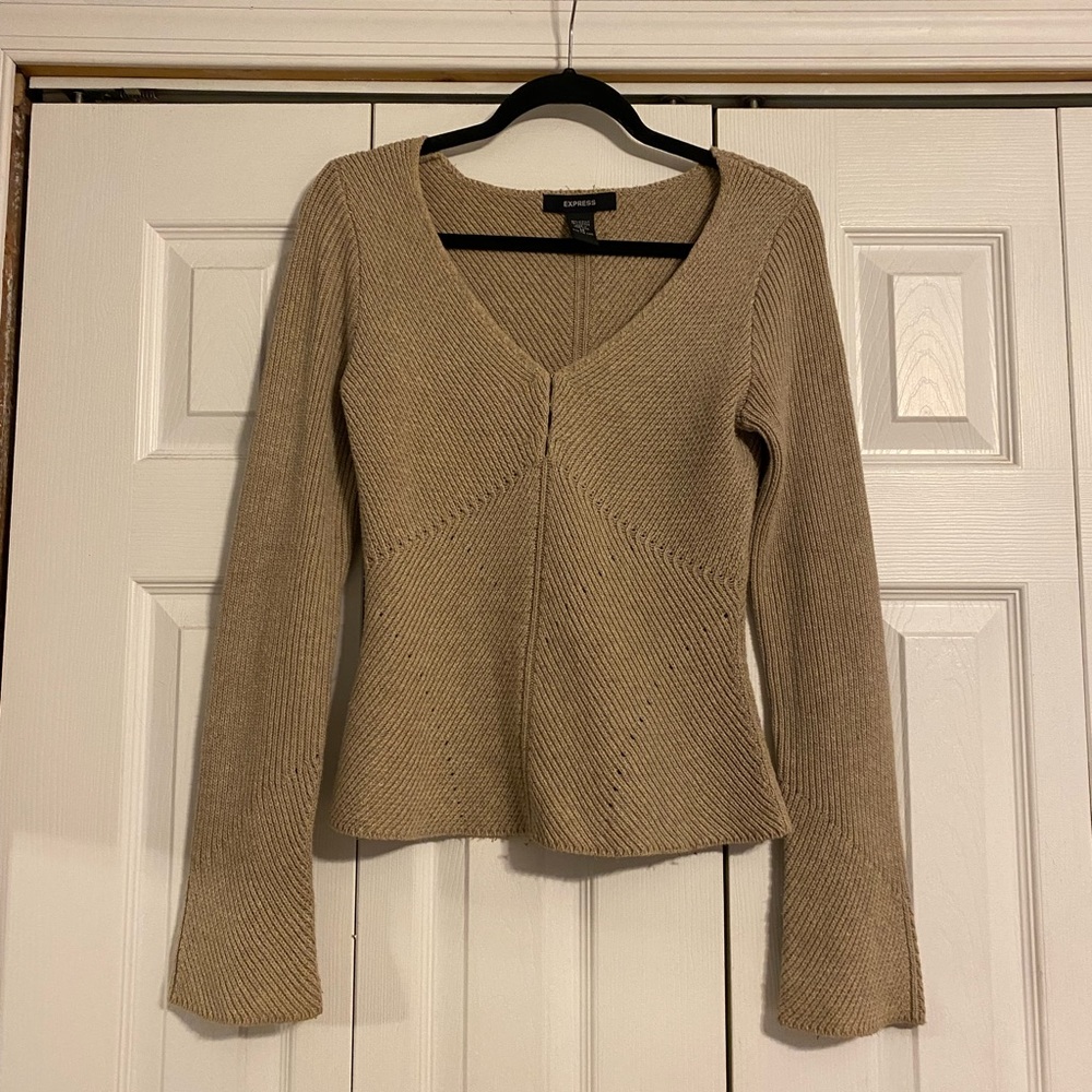 Express medium tan sweater